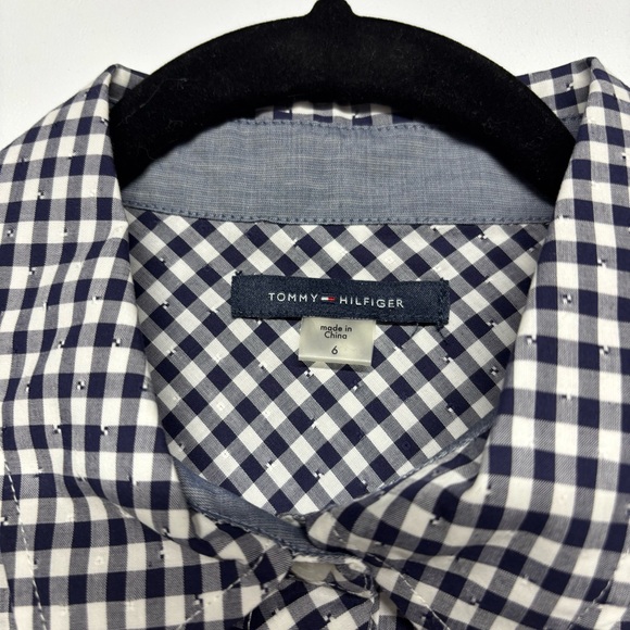 ✨Tommy Hilfiger Women's Gingham-Print Belted Woven Dress Size 6 - Picture 8 of 16